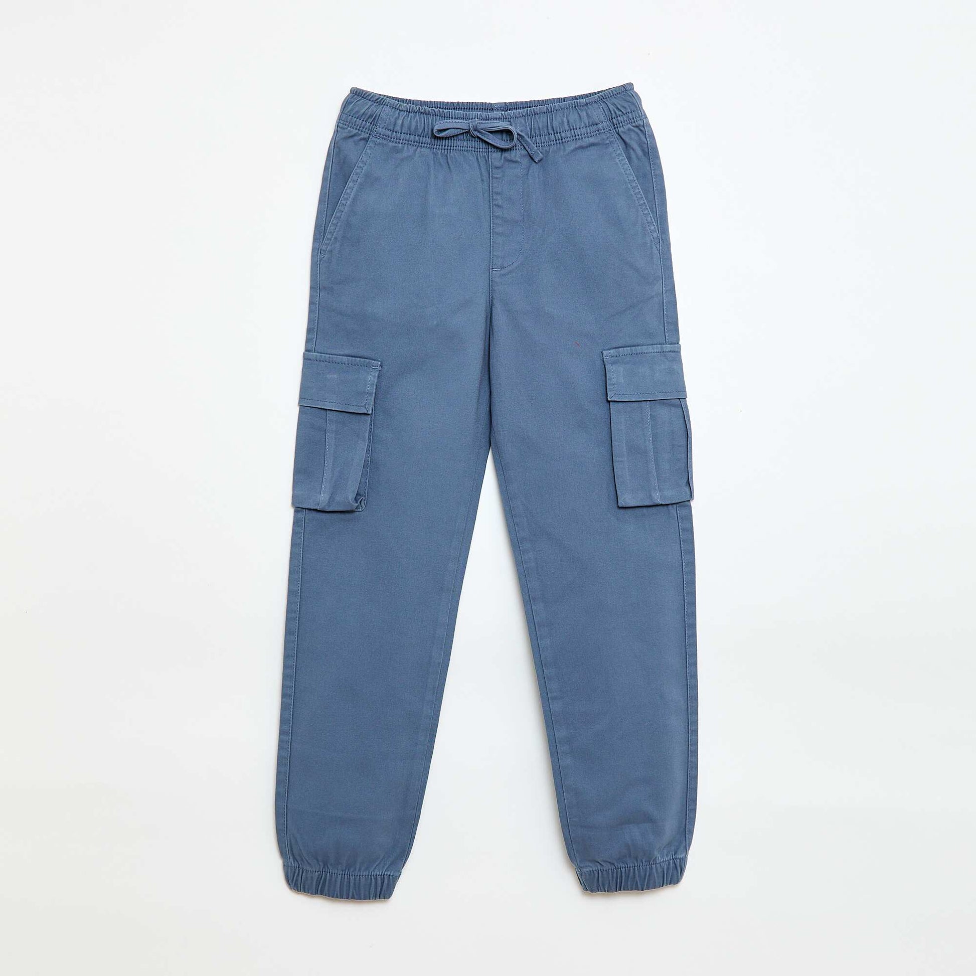 Stretchy multi-pocket trousers BLUE