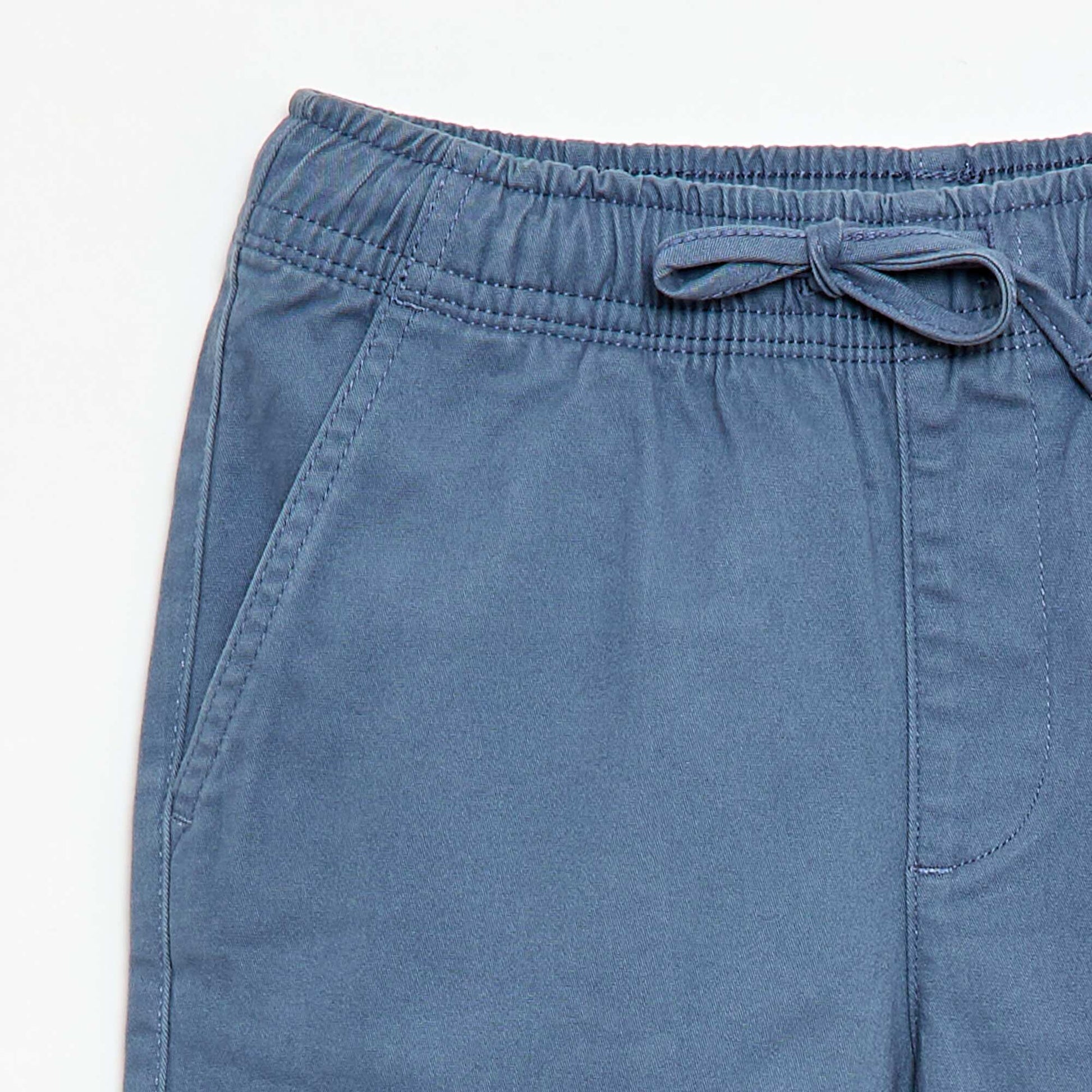 Stretchy multi-pocket trousers BLUE