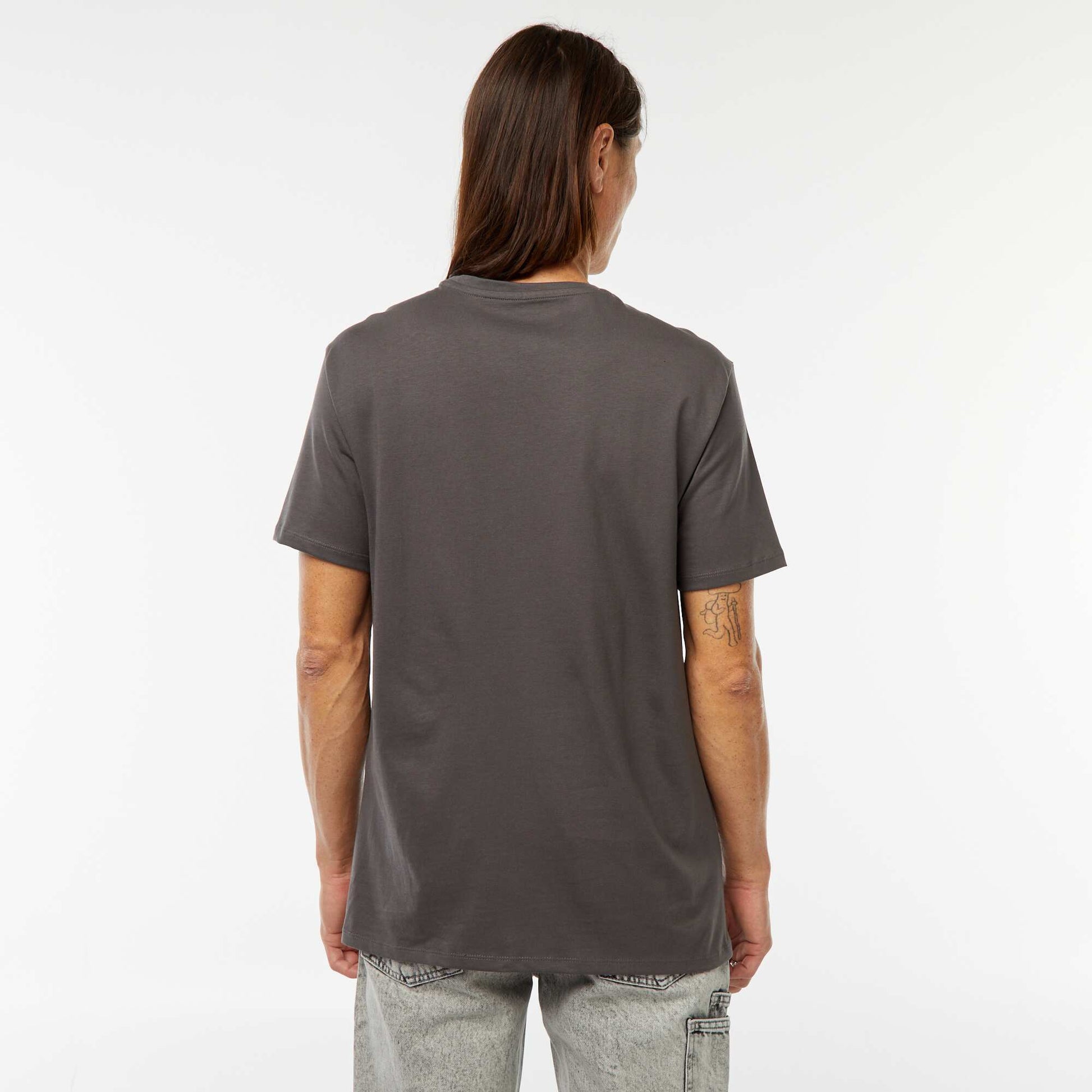 Round-neck cotton T-shirt GREY