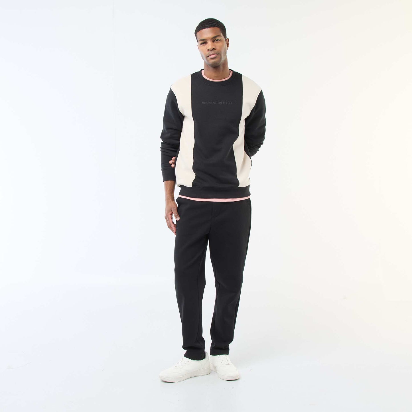 Round-neck cotton T-shirt PINK