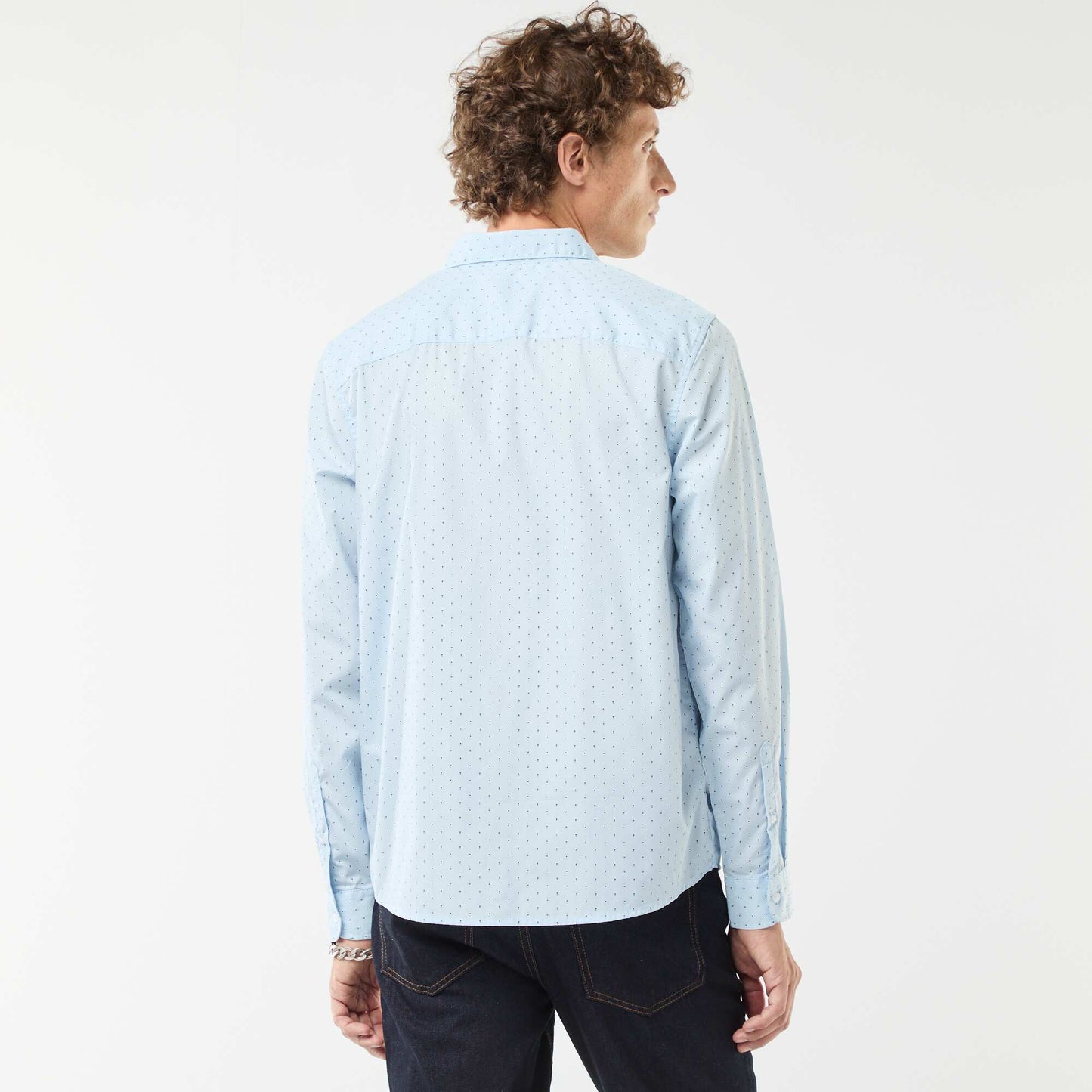 Regular fit polka dot shirt BLUE