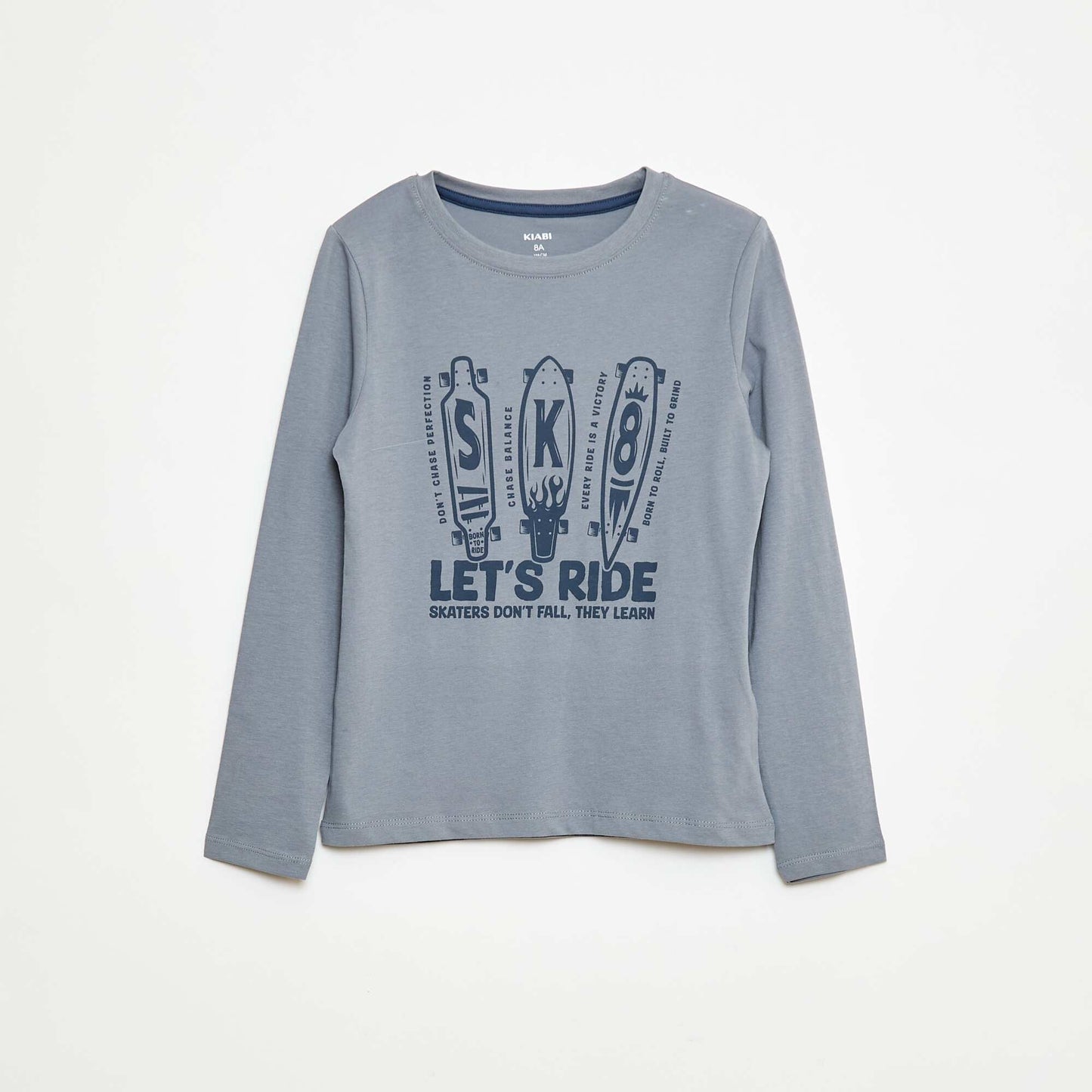 Printed Jersey Long Pajamas - 2 Piece Set BLUE