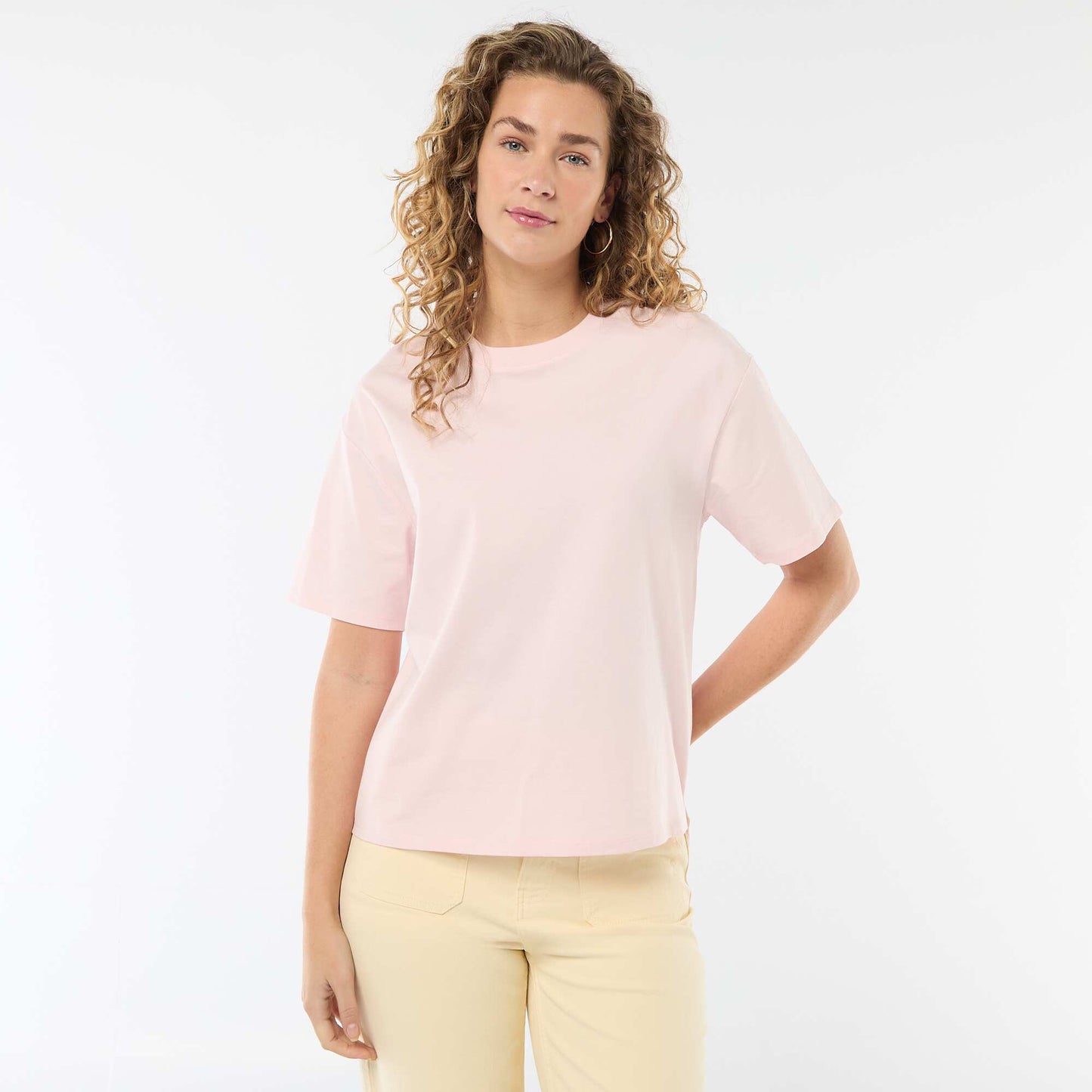 Oversized round neck T-shirt PINK