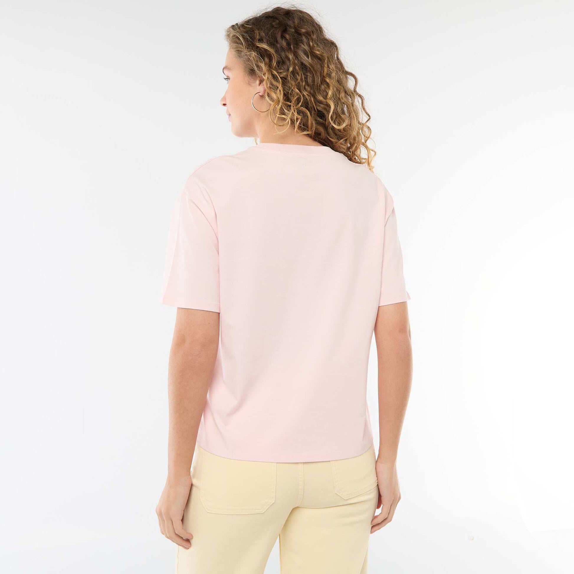 Oversized round neck T-shirt PINK