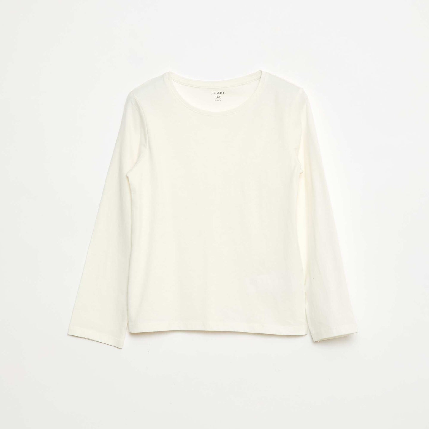 Plain T-shirt with gathered shoulders WHITE