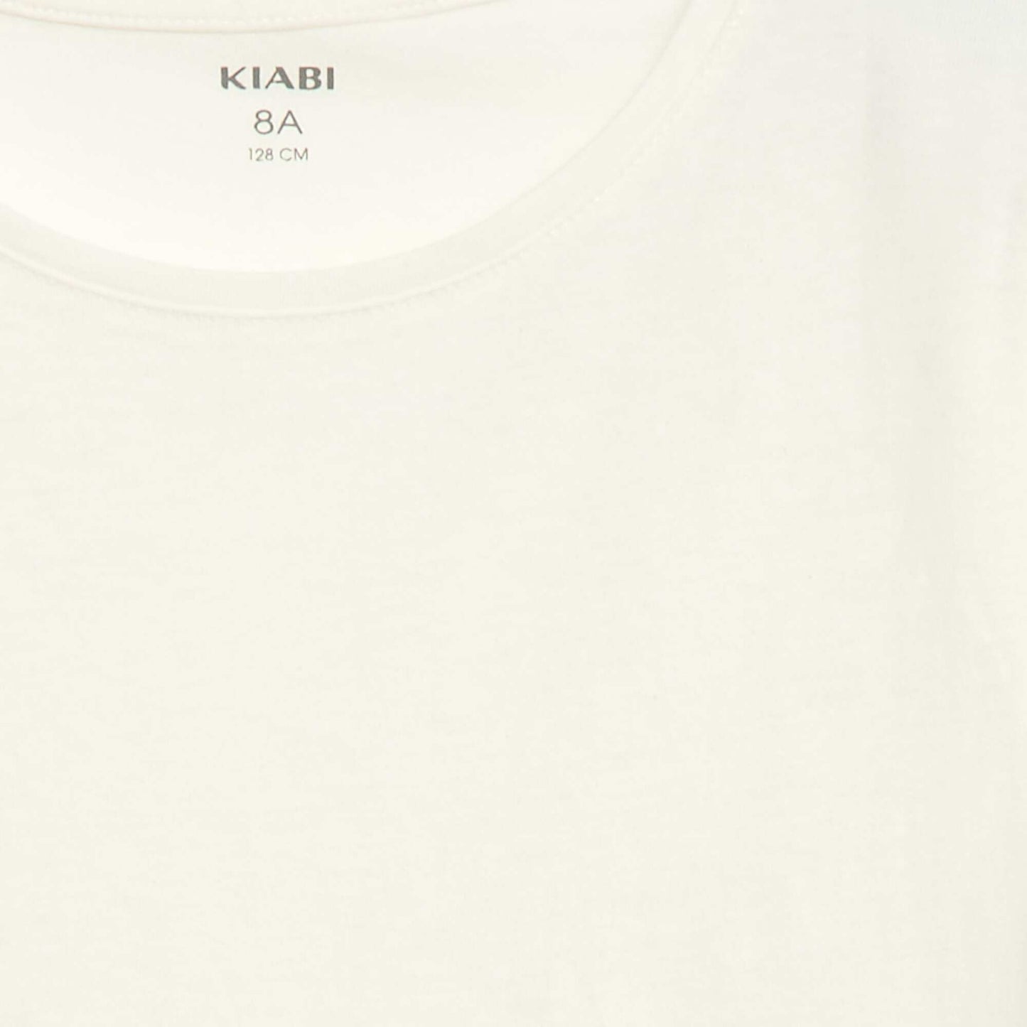 Plain T-shirt with gathered shoulders WHITE