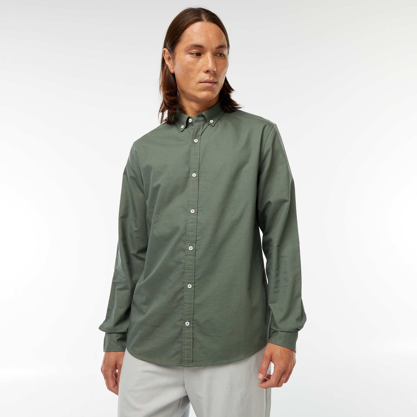 Regular-fit Oxford shirt GREEN