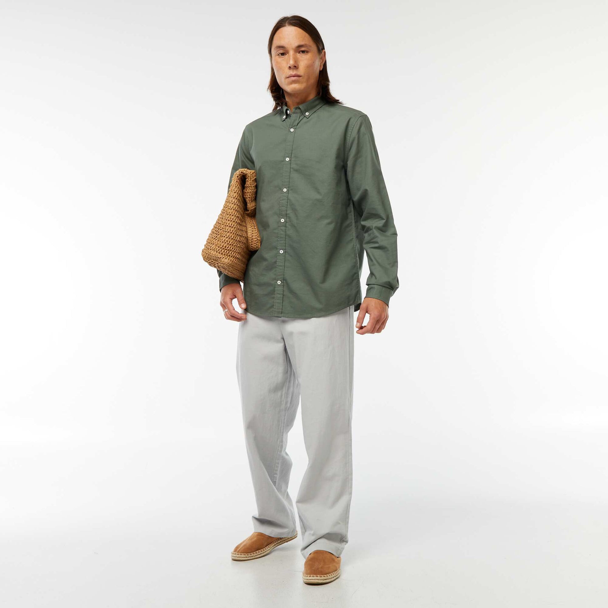 Regular-fit Oxford shirt GREEN