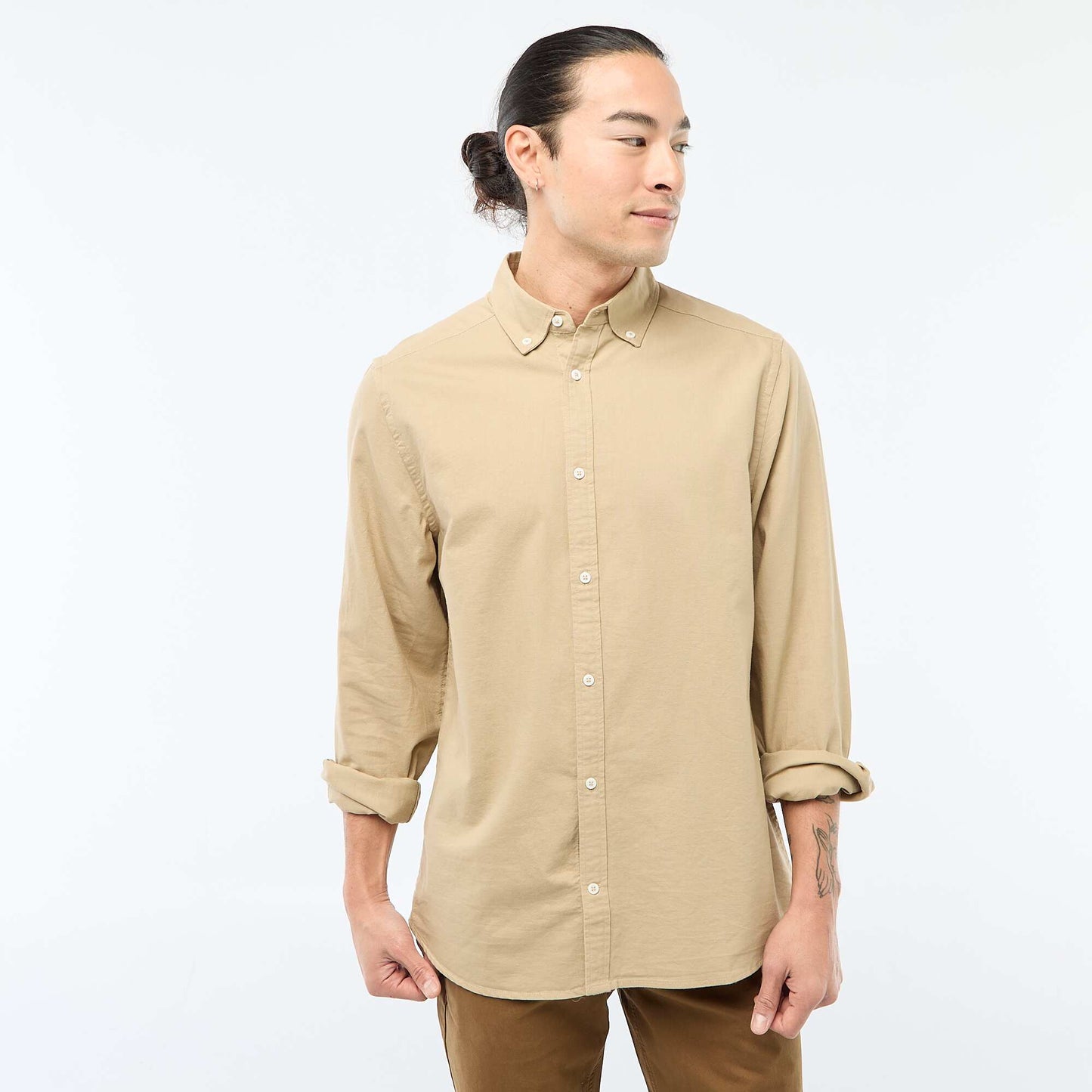 Regular-fit Oxford shirt BEIGE