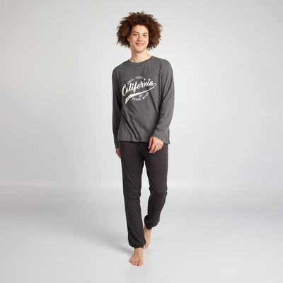 T-shirt and trousers pyjama set - 2-piece set GREY