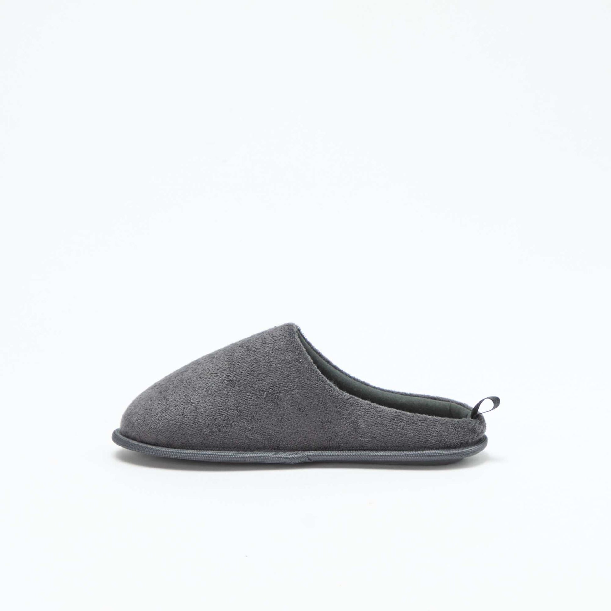 Bouclé knit mule slippers GREY