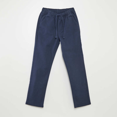 Plain regular-fit trousers BLUE