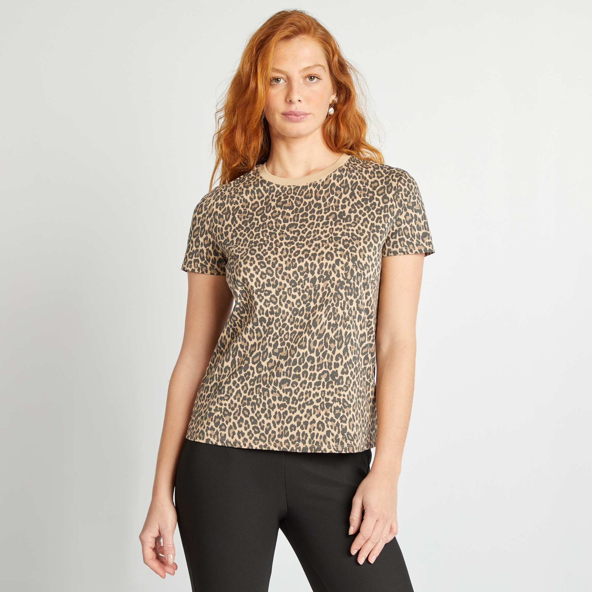 Printed T-shirt BEIGE
