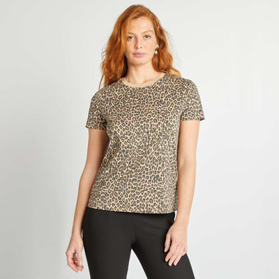 Printed T-shirt BEIGE