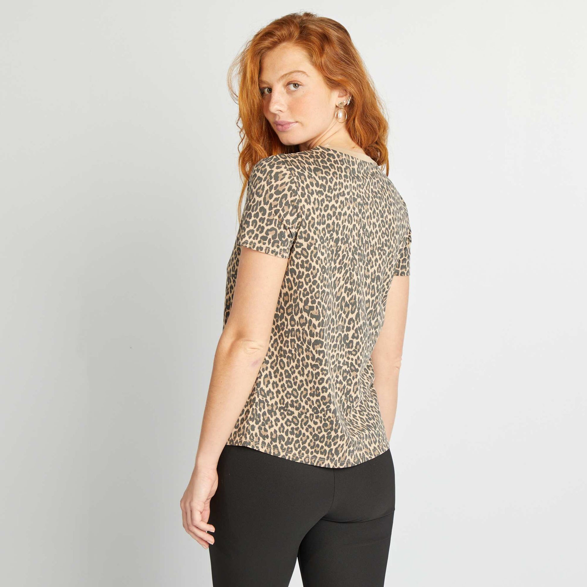 Printed T-shirt BEIGE