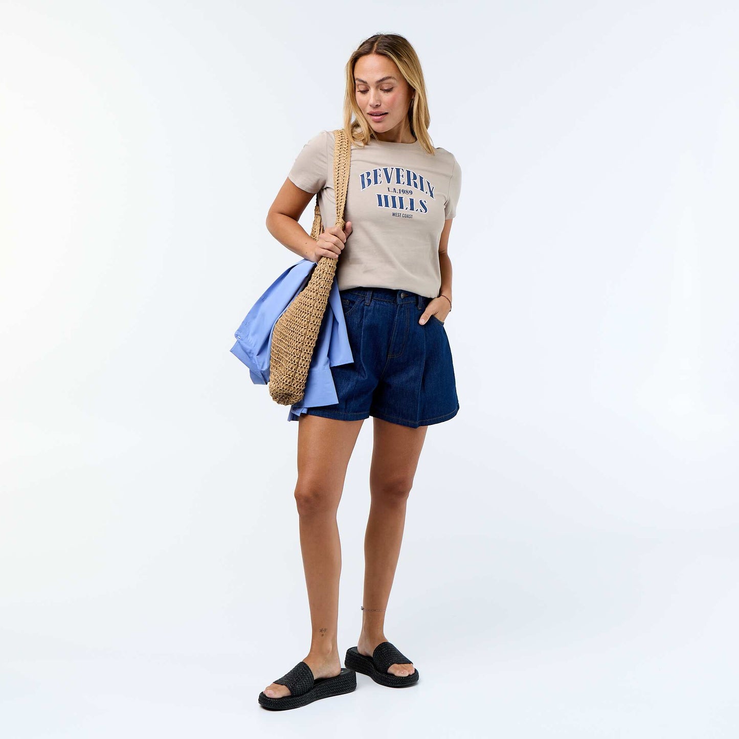 Printed T-shirt BEIGE