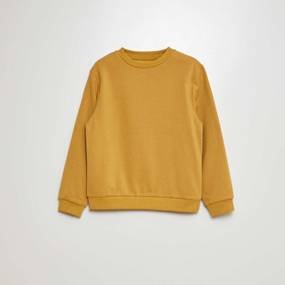 Plain brushed sweatshirt YELLOW