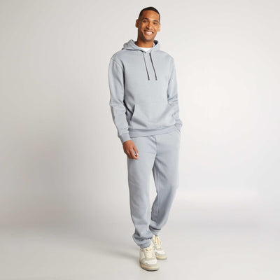 Plain regular-fit joggers BLUE
