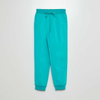 Plain sweatshirt fabric joggers GREEN