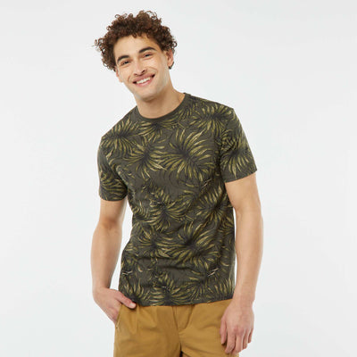 Short-sleeved printed T-shirt KHAKI