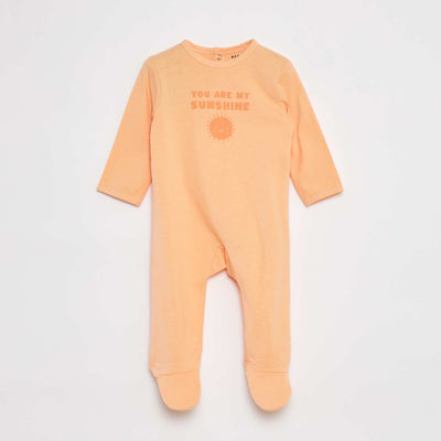 Lightweight sleepsuit with feet ORANGE