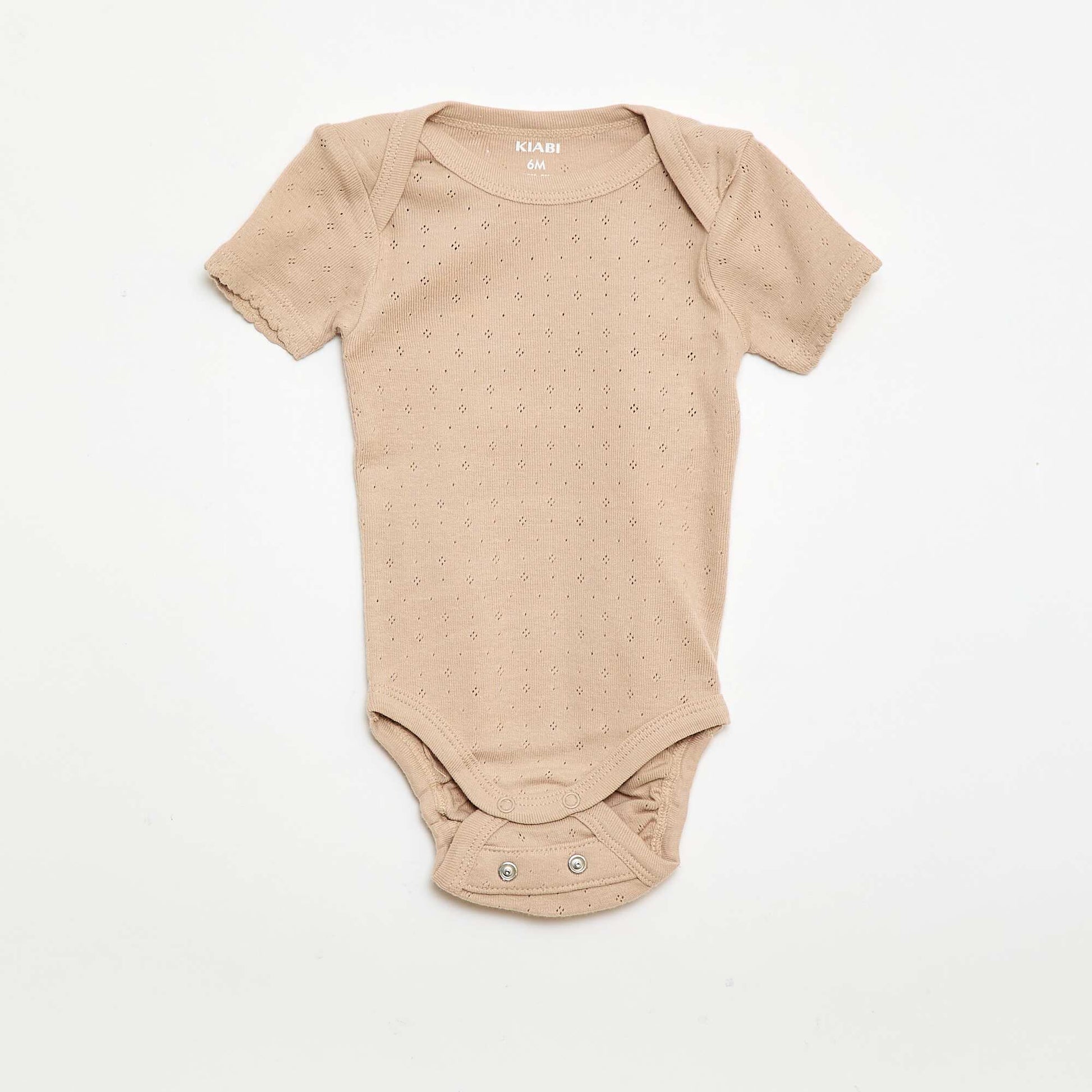 Plain knit grow-with-them bodysuits - Pack of 3 BEIGE