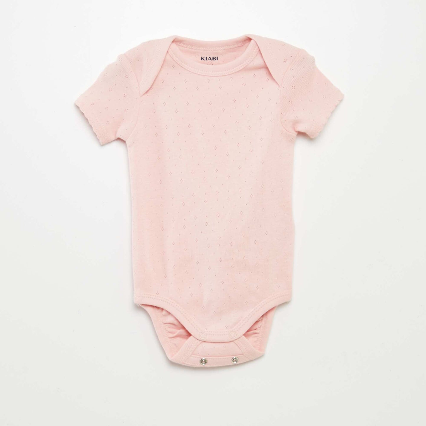Plain knit grow-with-them bodysuits - Pack of 3 PINK