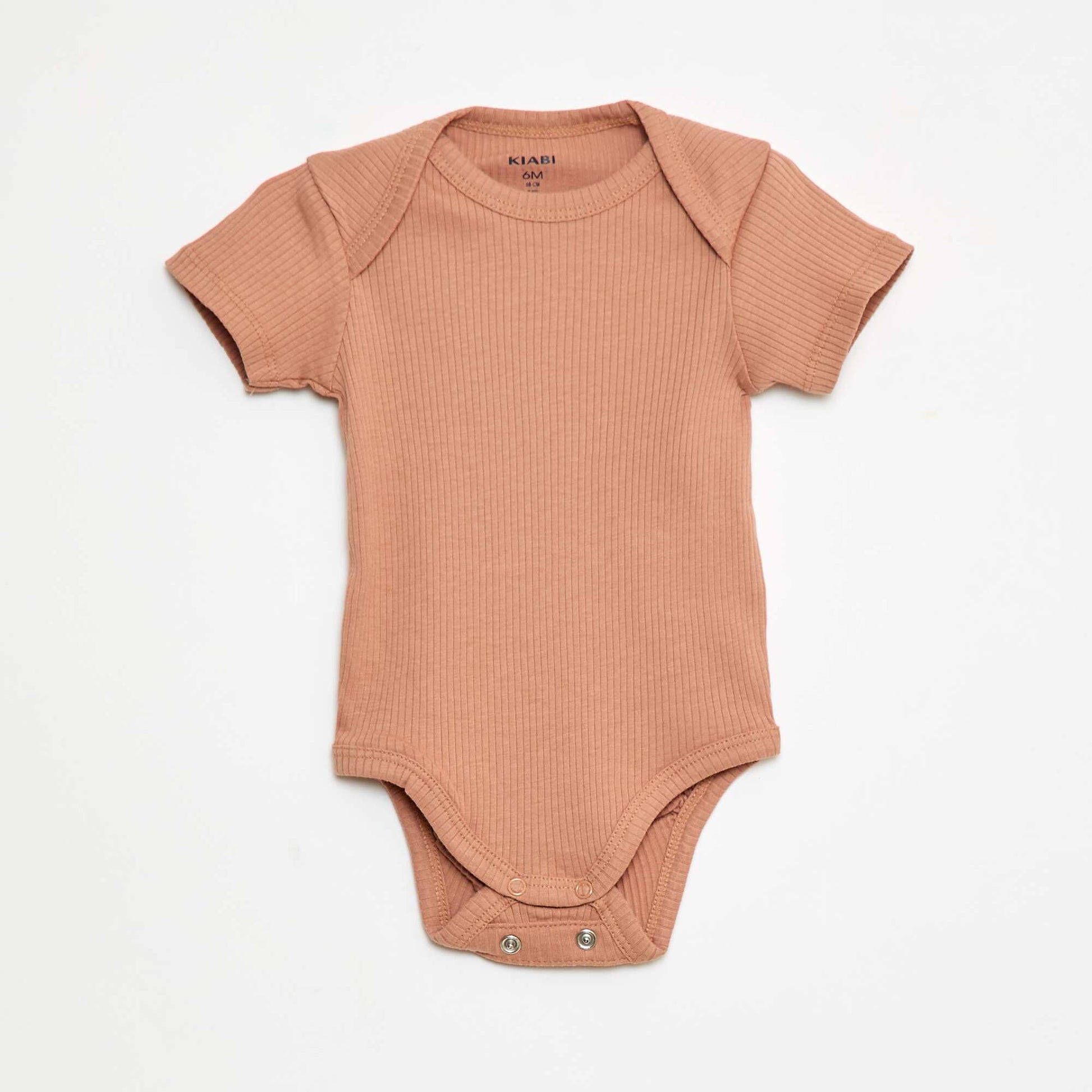 Plain knit grow-with-them bodysuits - Pack of 3 BEIGE