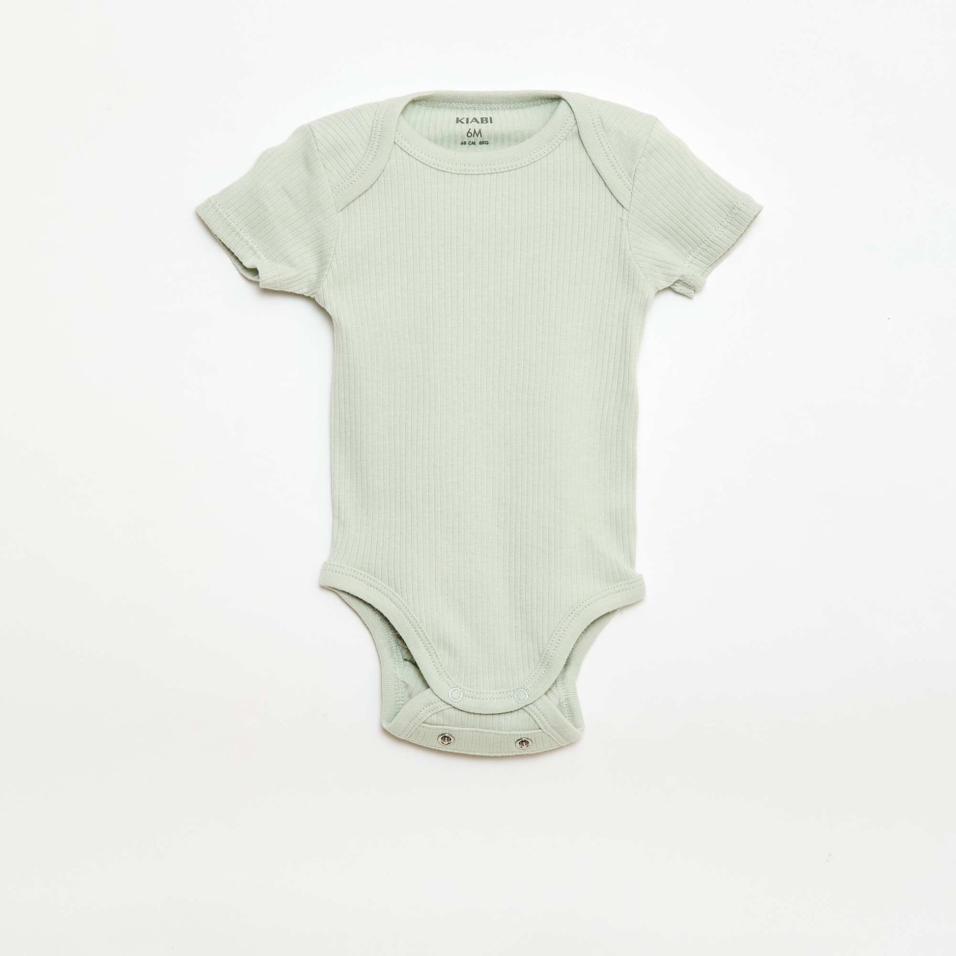 Plain knit grow-with-them bodysuits - Pack of 3 GREEN
