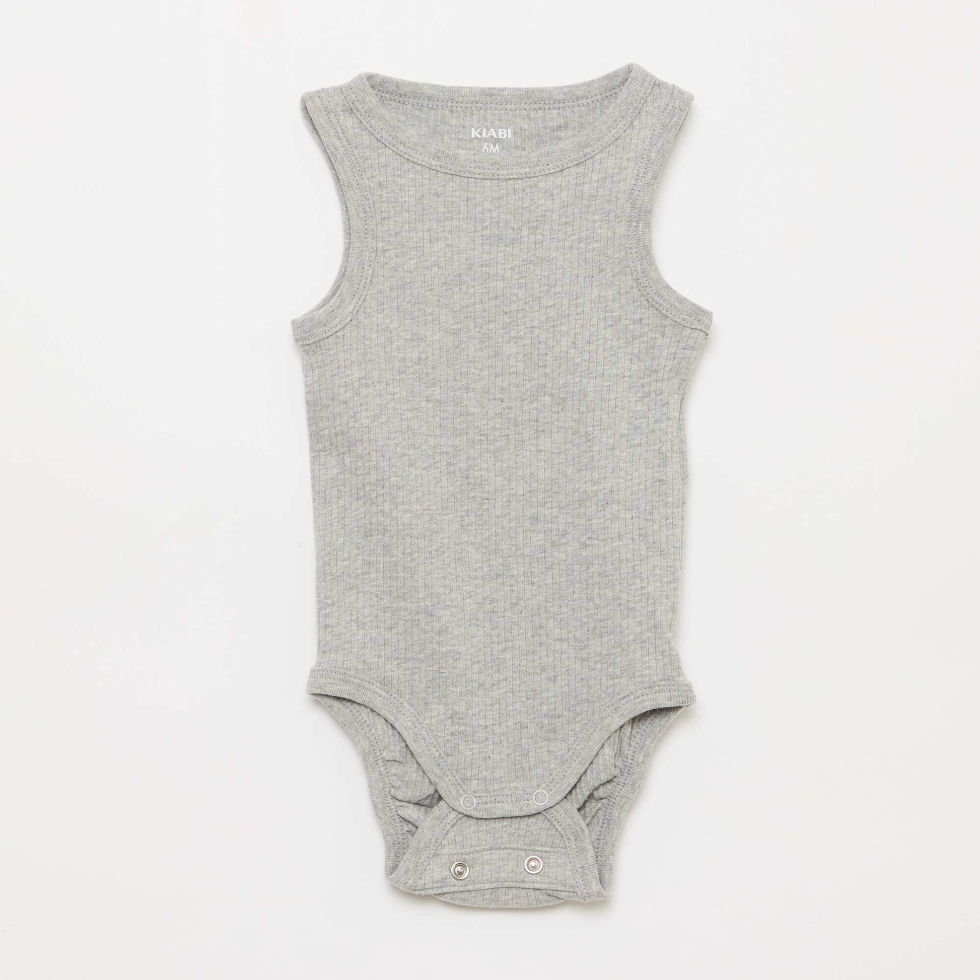 Pack of 3 plain grow-with-them strappy bodysuits BLUE