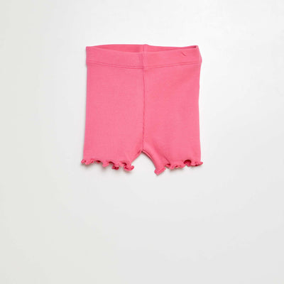 Cropped ribbed leggings PINK