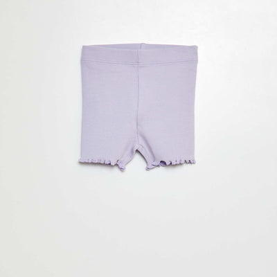 Cropped ribbed leggings PURPLE