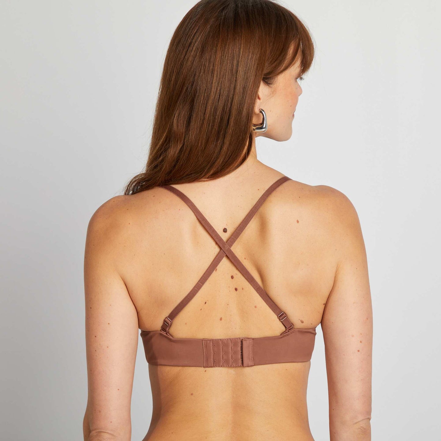 Invisible bandeau bra BROWN