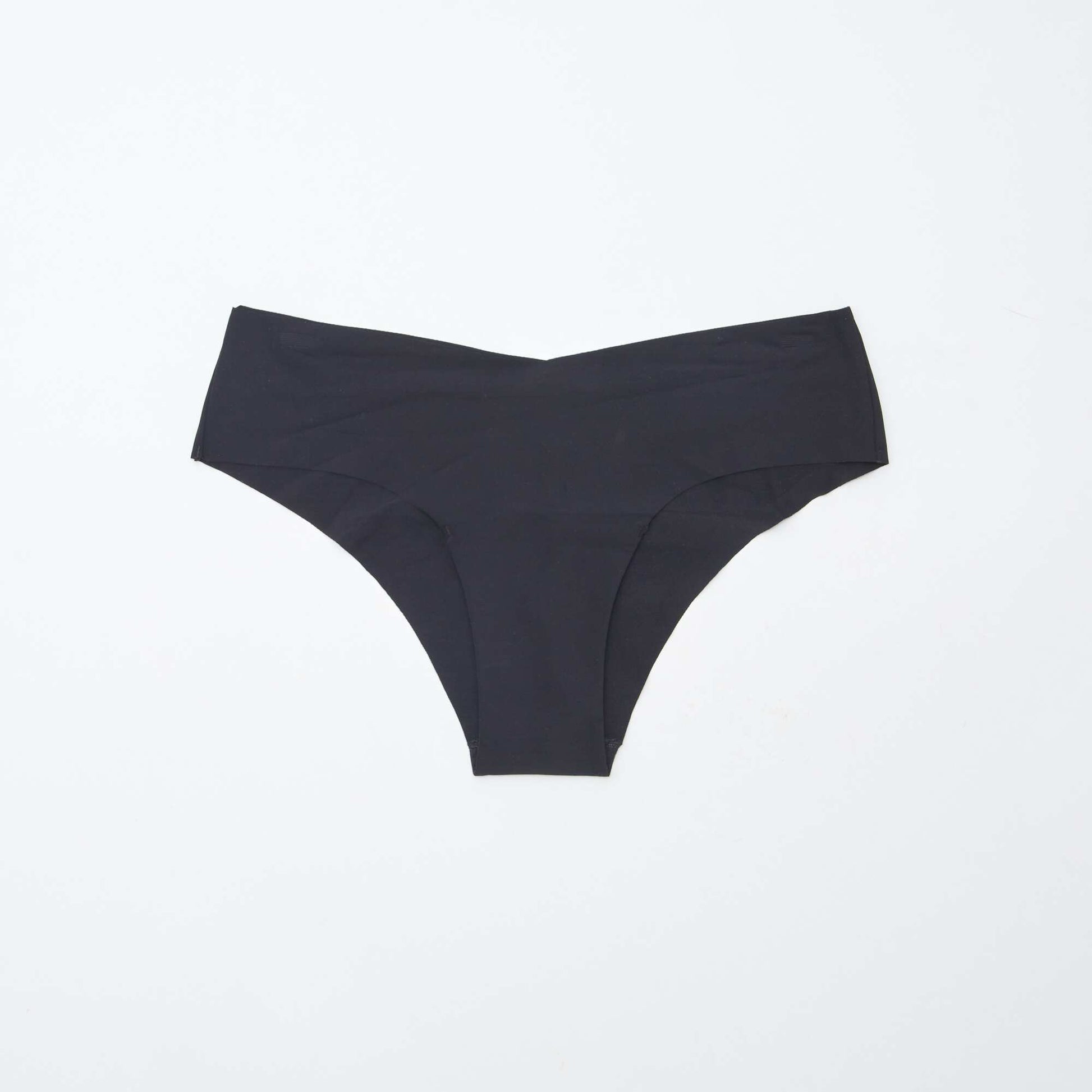 Pack of 2 pairs of seamless microfibre boy shorts BLACK