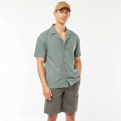 Plain twill Bermuda shorts KHAKI