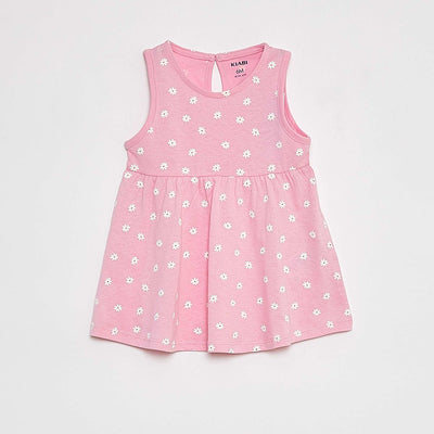 Printed strappy dress PINK