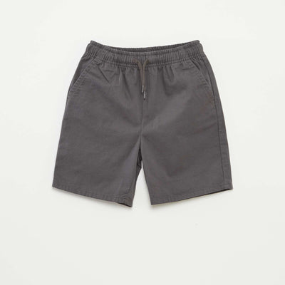 Plain chino-style Bermuda shorts GREY
