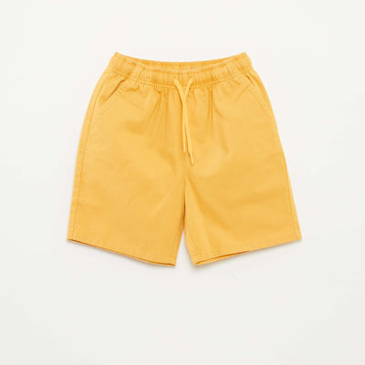 Plain chino-style Bermuda shorts YELLOW