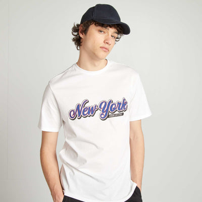 Printed jersey T-shirt WHITE