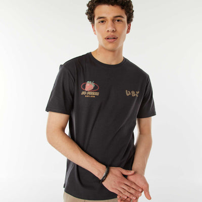 Printed slogan T-shirt GREY