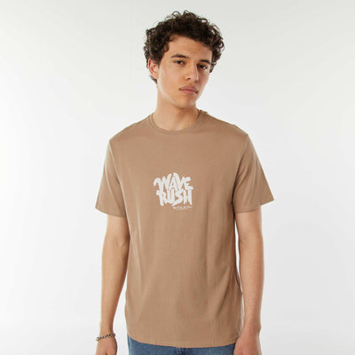 Printed slogan T-shirt BEIGE