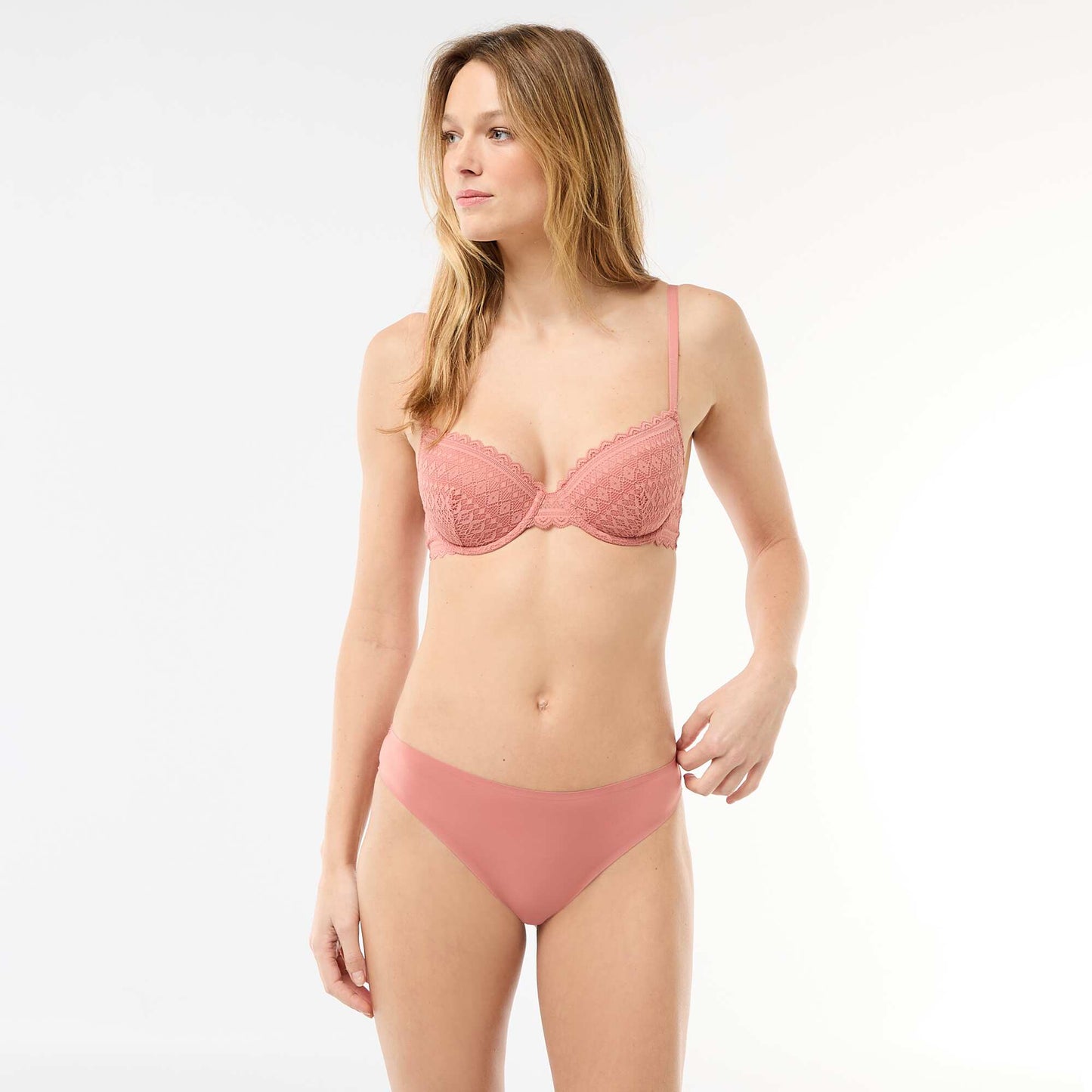 Lace Balconette Bra PINK