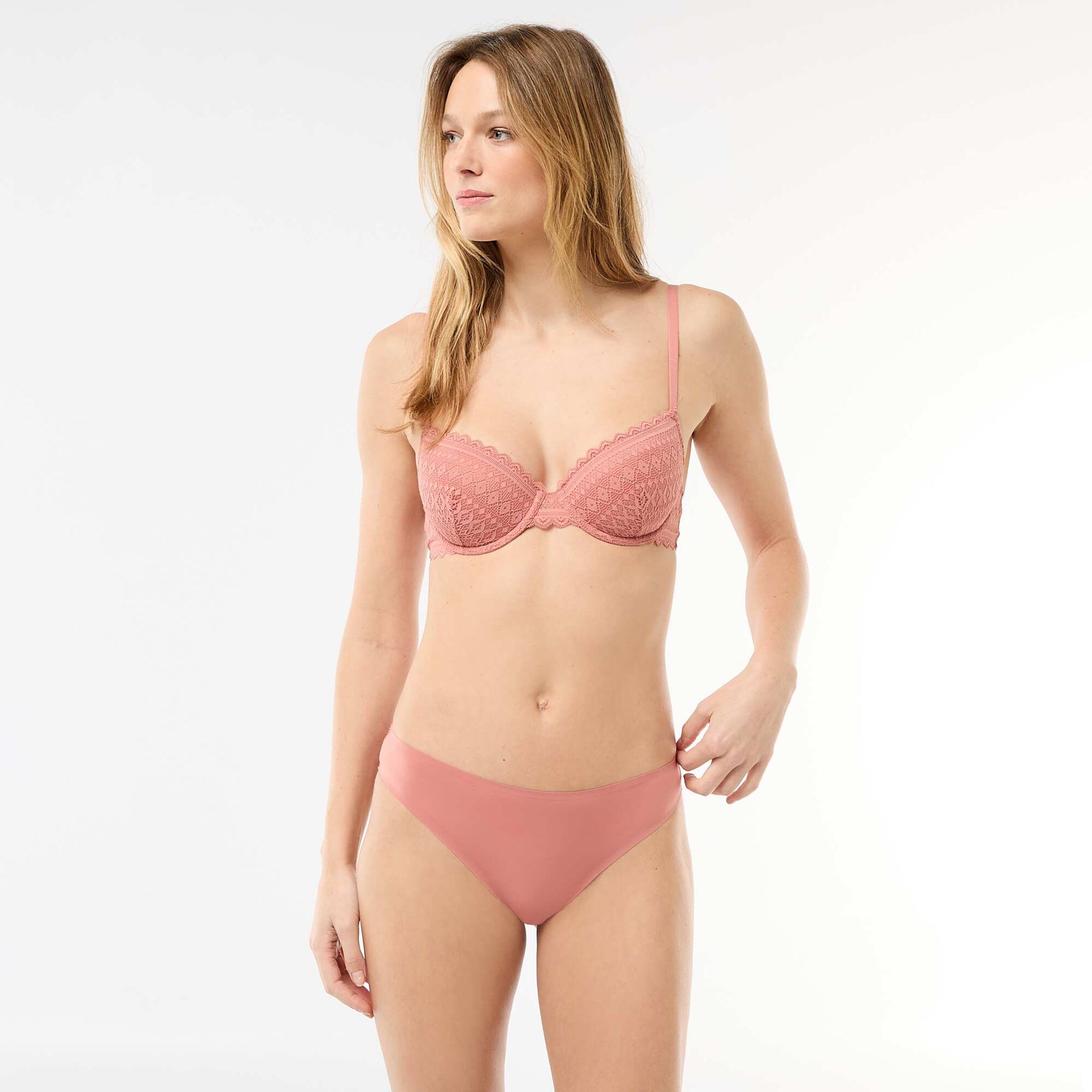Lace Balconette Bra PINK
