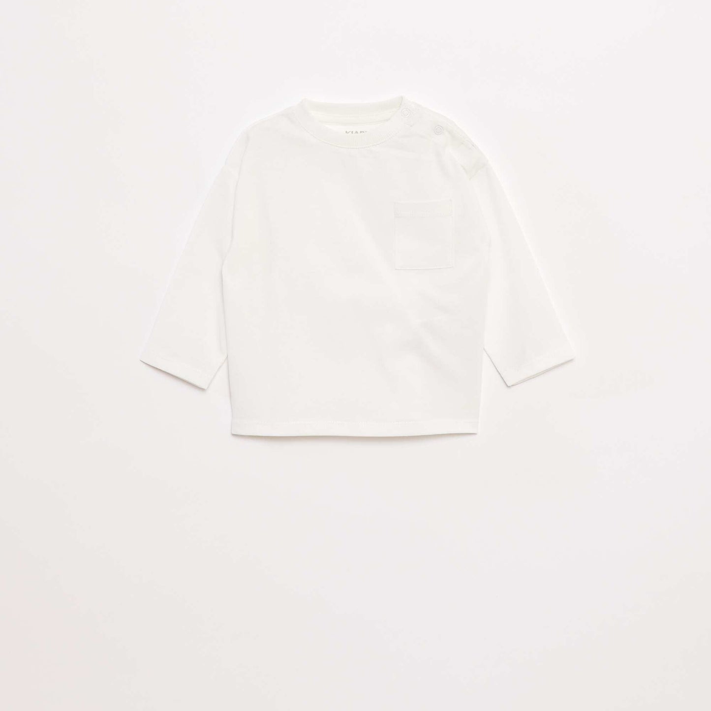 Long-sleeved T-shirt with chest pocket WHITE