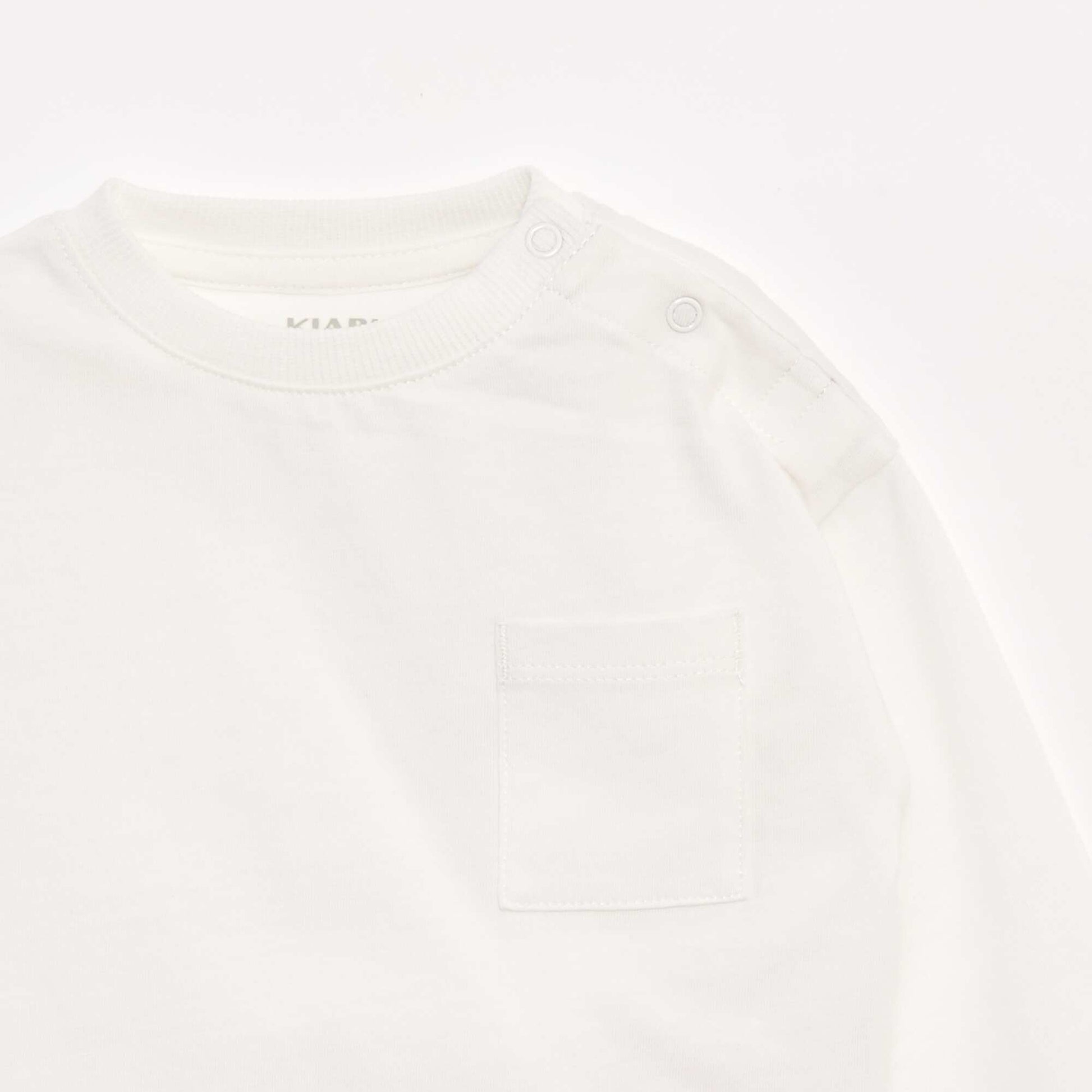 Long-sleeved T-shirt with chest pocket WHITE