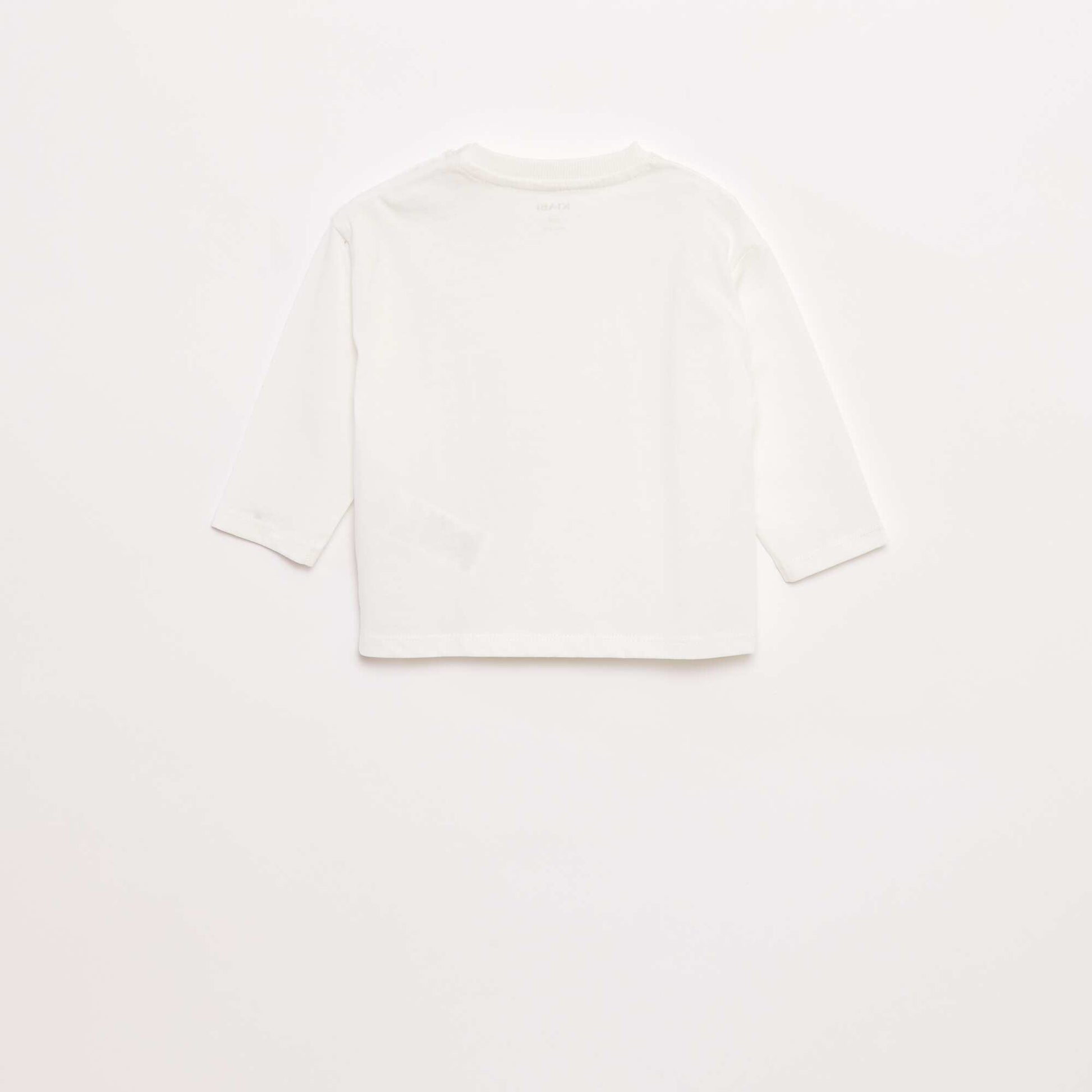 Long-sleeved T-shirt with chest pocket WHITE