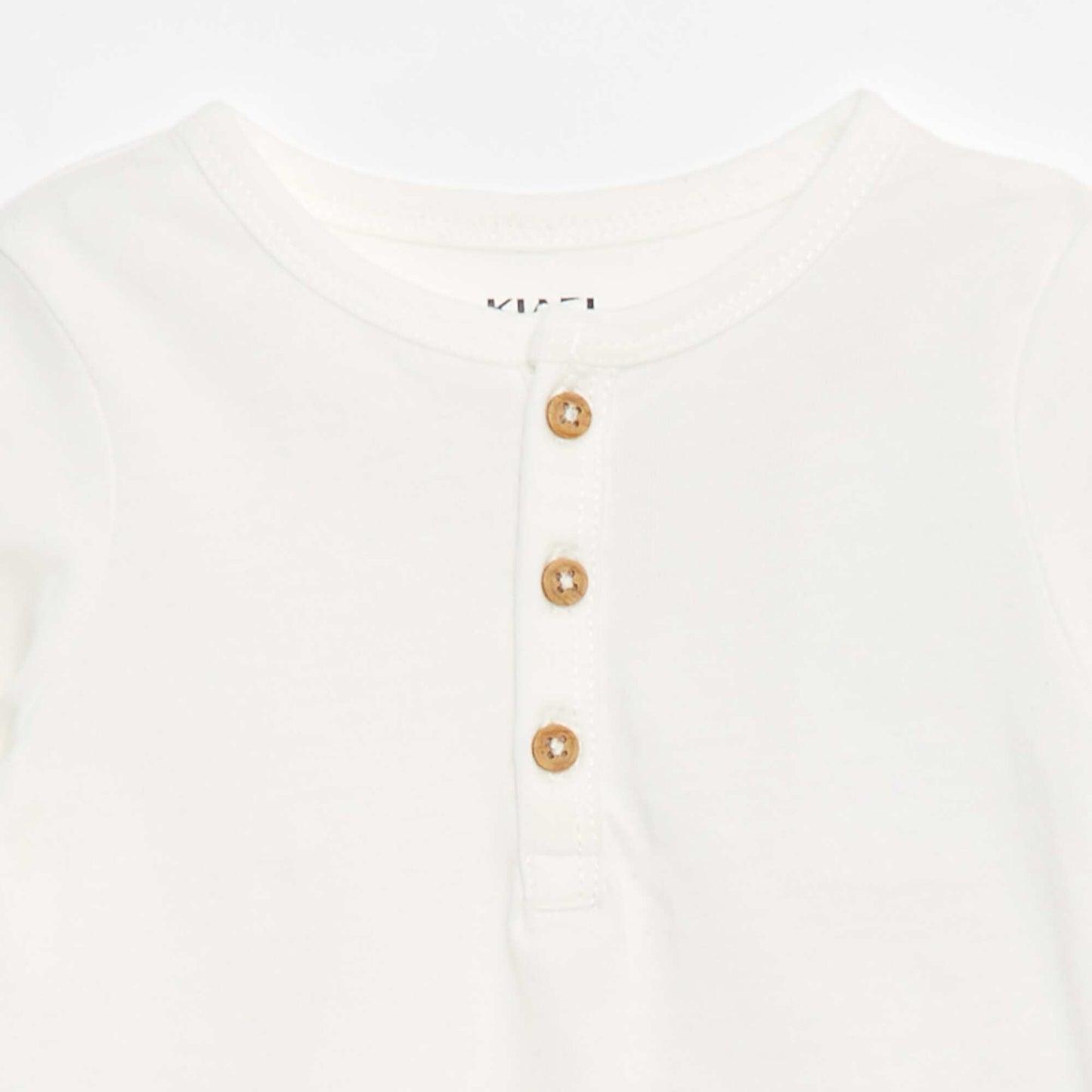 Grandad collar T-shirt WHITE
