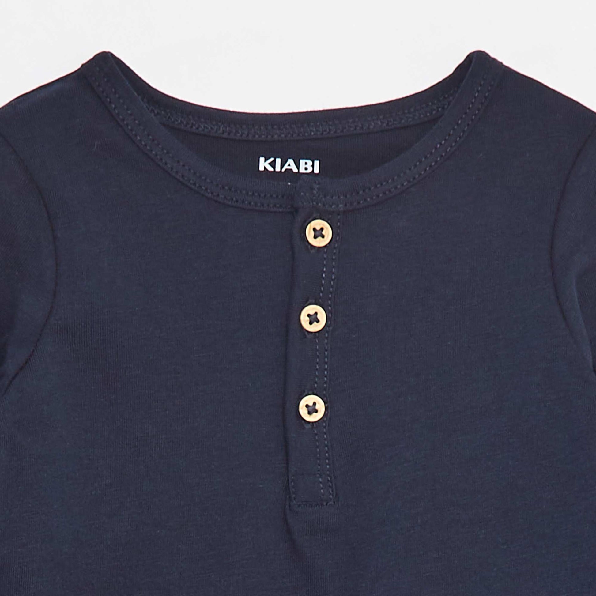 Tunic Neck T-Shirt BLUE