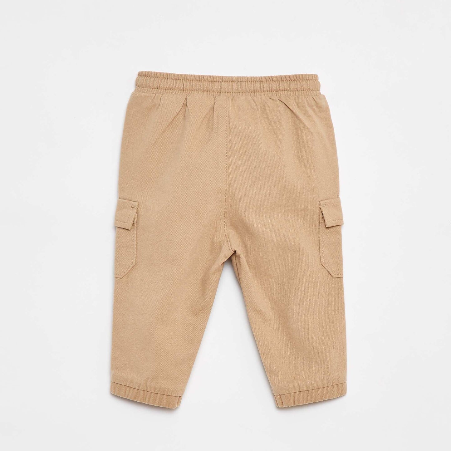 Twill joggers with flap pockets BEIGE