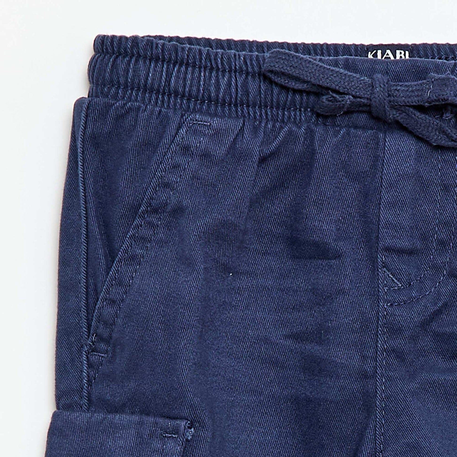 Twill joggers with flap pockets BLUE